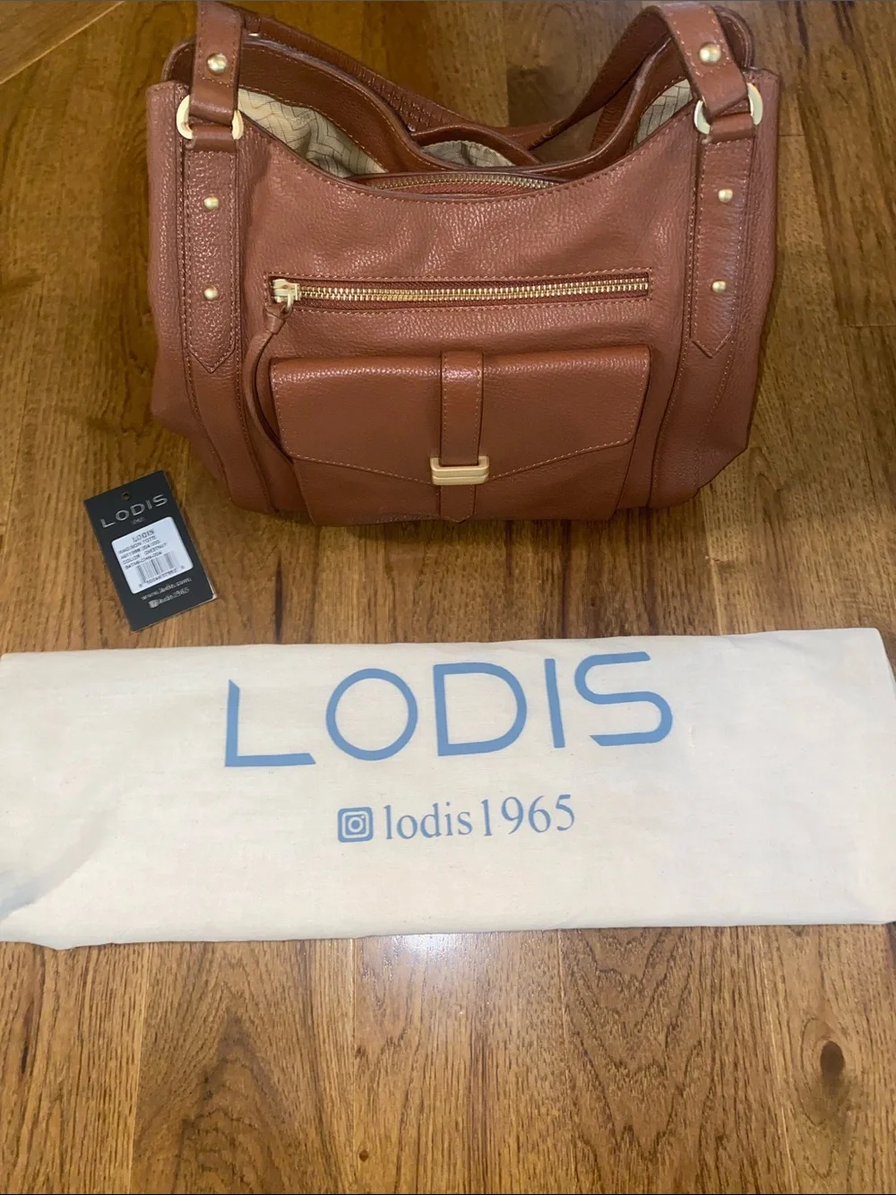 LODIS Texas Leather Madison Tote with dust bag